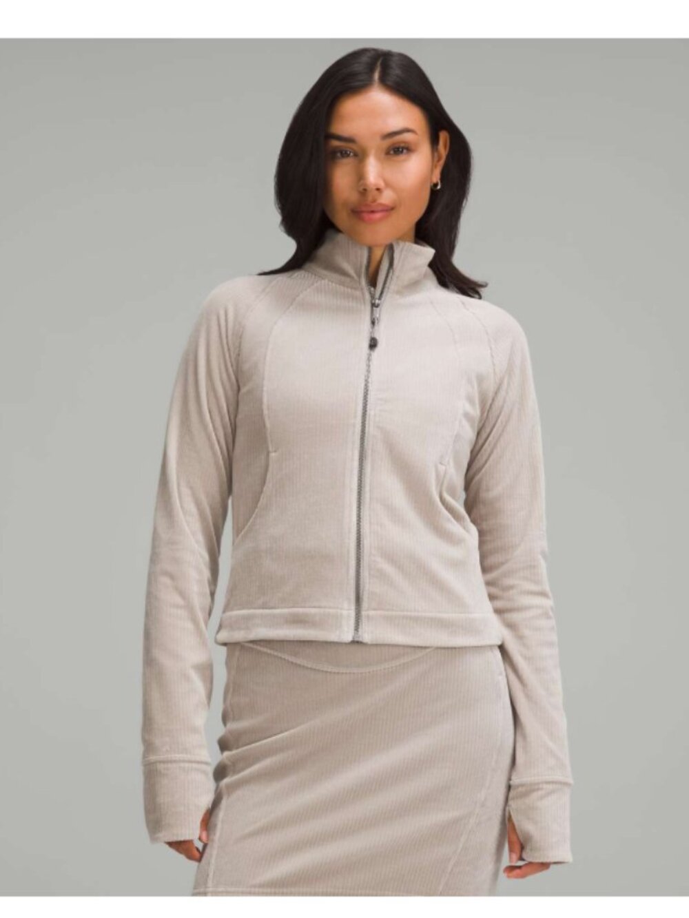 Lululemon Scuba Track Jacket *Velvet Cord size 8